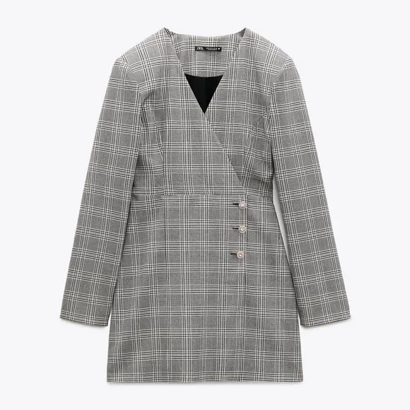 Zara | Dresses | Nwt Zara Plaid Blazer Dress | Poshmark